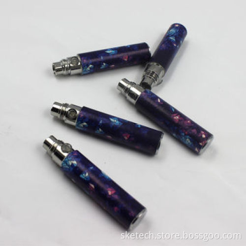 EGO colorful E-cigarette battery with various designs, adjustable voltage battery fashion design